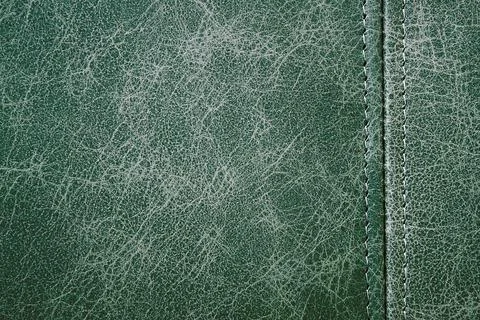 Texture green leather Stock Photos