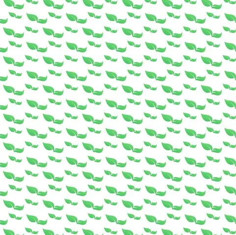 Texture of green Leaves and Vector pattern design. nice vector natural plant Stock Illustration