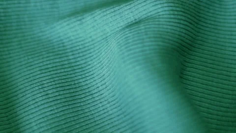 The Texture Of Green Soft Natural Wool Woven Fabric, Woolen Material. The Backgr Stock Footage 152234801