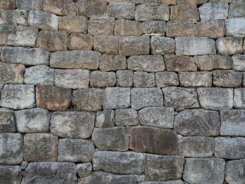Texture, grey stone wall Stock Photos