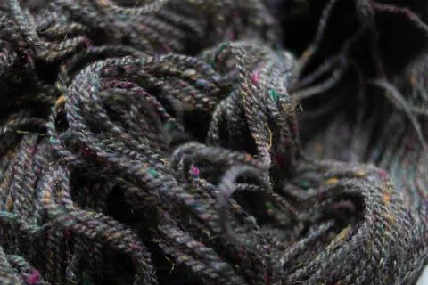 Texture of grey yarn from wool Stock Photos