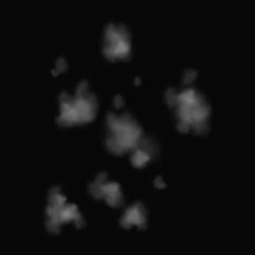 Texture of Gunshot Smoke Cloud Imposed on a Black Background, Creating an Stock Illustration
