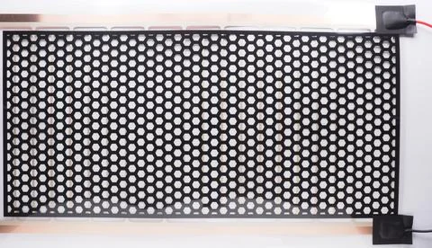 Texture of a Heating foil on a white background Stock Photos