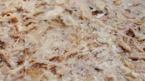 Texture of homemade beef aspic. Close up of beef stew. Stock Footage 315230075