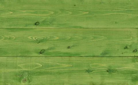Texture of horizontal boards painted green.Top view.Free space for design Stock Photos