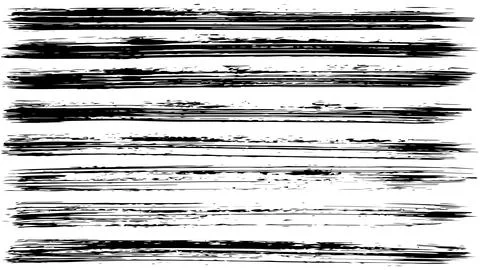 Texture with horizontal dry brush strokes, background with wide stripes Stock Illustration