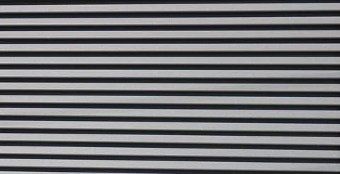 Texture of horizontal gray metal siding for facade Stock Photos
