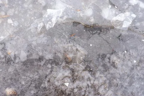 The texture of the ice on the lake Stock Photos