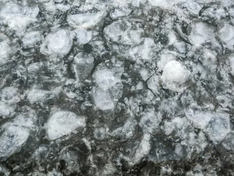 The texture of the ice on the river Stock Photos