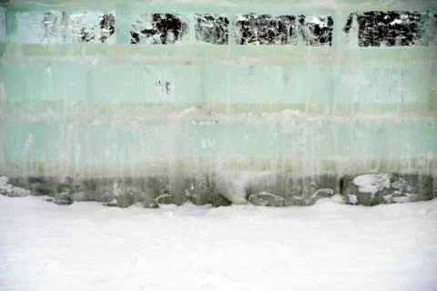 Texture of  ice wall, winter background. Fotos de archivo