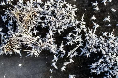 Texture of ice in the winter. Abstract background for design, photographed .. Stock Photos