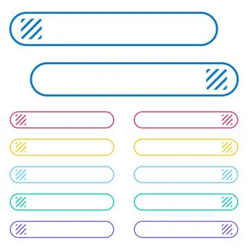 Texture icons in rounded color menu buttons Stock Illustration