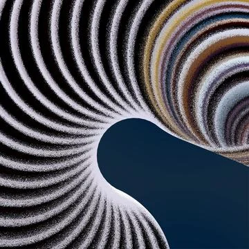 Texture image of many colored rings on a blue-green background. Stock Illustration