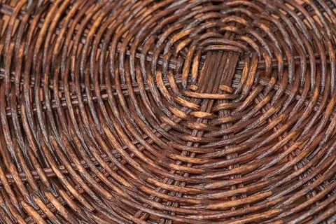 Texture intertwined brown twigs bamboo Stock Photos