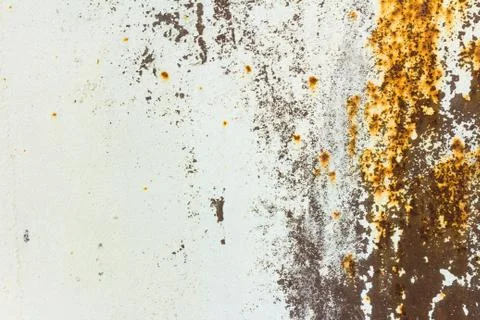 The texture of an iron sheet painted with paint that is subject to corrosion. Foto stock