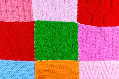 Texture of knitted fabric, background. Stock Photos