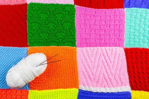 Texture of knitted fabric, background.. Foto stock