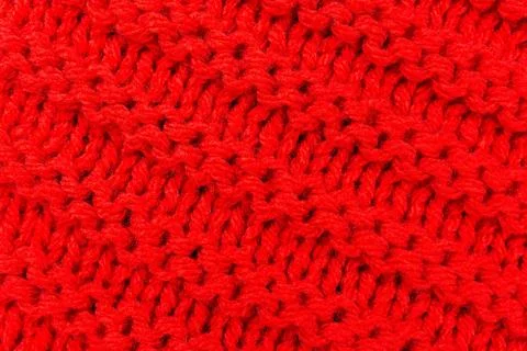 Texture knitting for red color Stock Photos