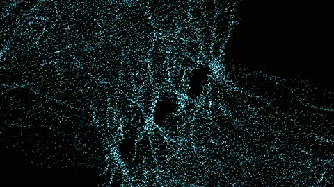 Texture large accumulation of particles in the form of balls. The accumulation Stock Footage 113322917