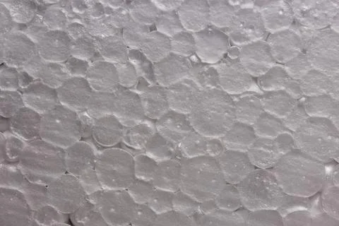 Texture of large white styrofoam, top view closeup Stock Photos
