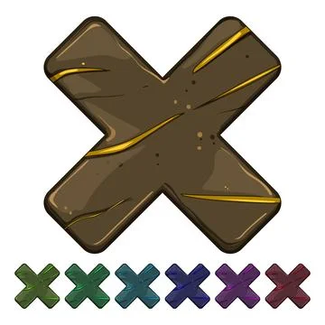 Texture lava game button cartoon vector graphic 스톡 일러스트