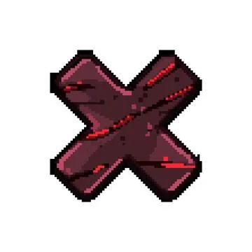 Texture lava game button pixel art vector illustration Stock Illustration