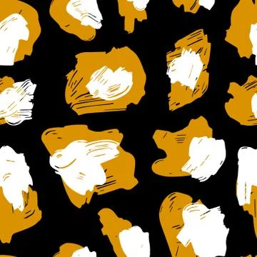 The texture of the leopard spots. Leopard pattern for textiles Stock Illustration