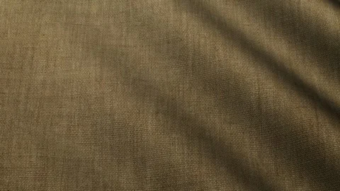 Texture of Light Brown Linen Fabric, Waves, Background, Unique Design, Exclusive Stock Footage 302182066