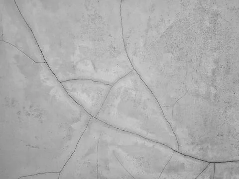Texture of light gray wall with thin cracks 写真素材