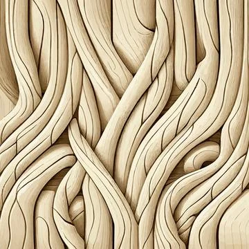 Texture light wicker wood background with knots - Vector Stock Illustration