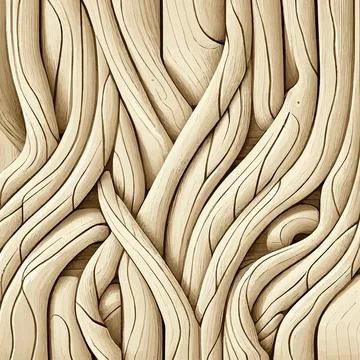 Texture light wicker wood background with knots - Vector Stock Illustration