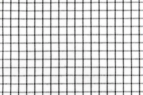 The texture of linen fabric in a large cell of black and white. Scottish ta.. Stockfoto's