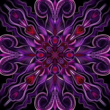 Texture lines on black background in vibrant colours Illustrazione stock