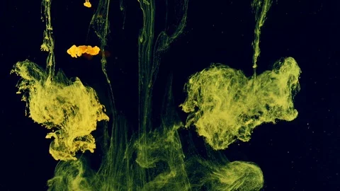 The texture of the liquid is the dissolution of paints in water. Stock Footage 107866810