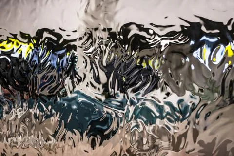 The texture of liquid Silver metallic surface. Stock Photos