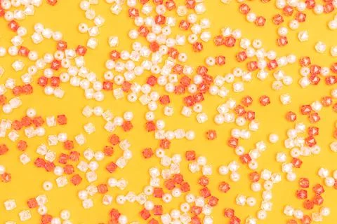 Texture made from acrylic beads. Stock Photos