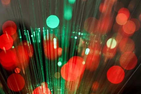 Texture of magic green lights Stock Photos