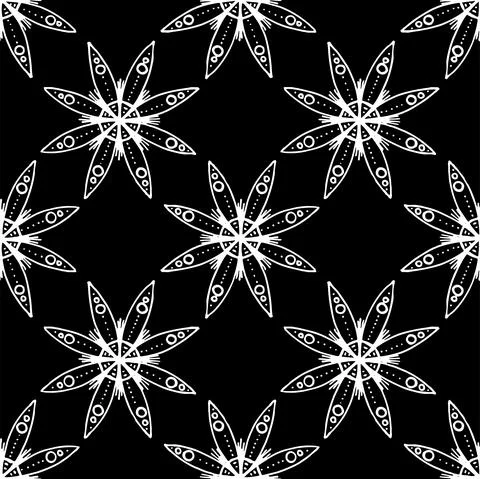 The texture of the mandala is a geometric pattern. seamless pattern of white Illustrazione stock