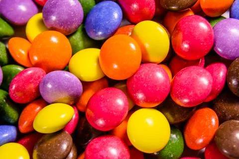 Texture of the many candies for background Stock-Fotos