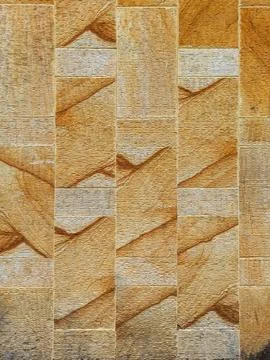 Texture of marble blocks for exterior grooved walls Stock Photos