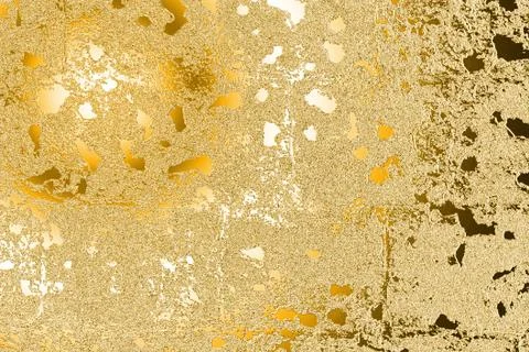 The texture of masonry, painted in gold Stock Illustration