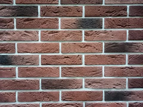 Texture of masonry red brick background close up Stock Photos
