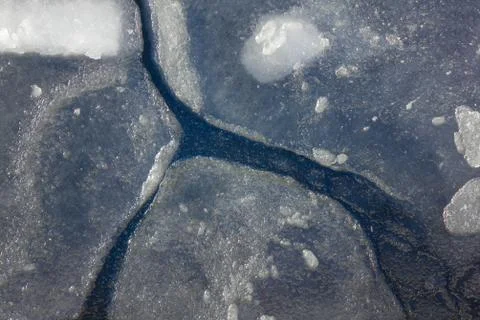 Texture of melting ice. Stock Photos