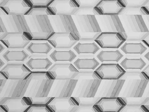 Texture mesh, honeycomb pattern illustration. Hand drawn painting in black and Stock Illustration
