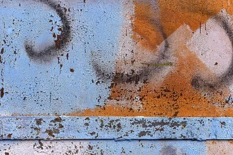 The texture of the metal doors Stock Photos