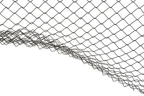The texture of the metal mesh on a white background. Torn steel, metal mesh.. Stock Photos