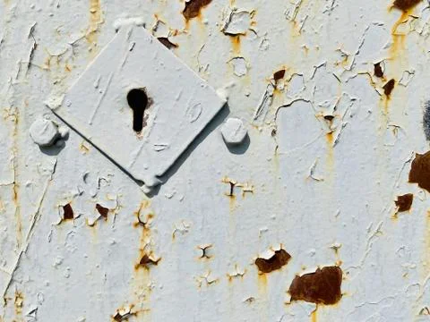 The texture of the metal is multicolored. Made with iPhone 11 in the Republic Stock Photos