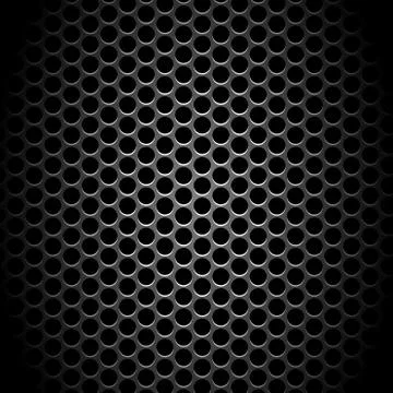 Texture of metal with reflection with perforation Stock Illustration