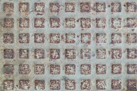 Texture metal squares surface rusty hatch. quality photo Stock Photos