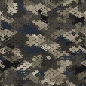 Texture military camouflage seamless pattern. Abstract army vector illustration Illustrazione stock